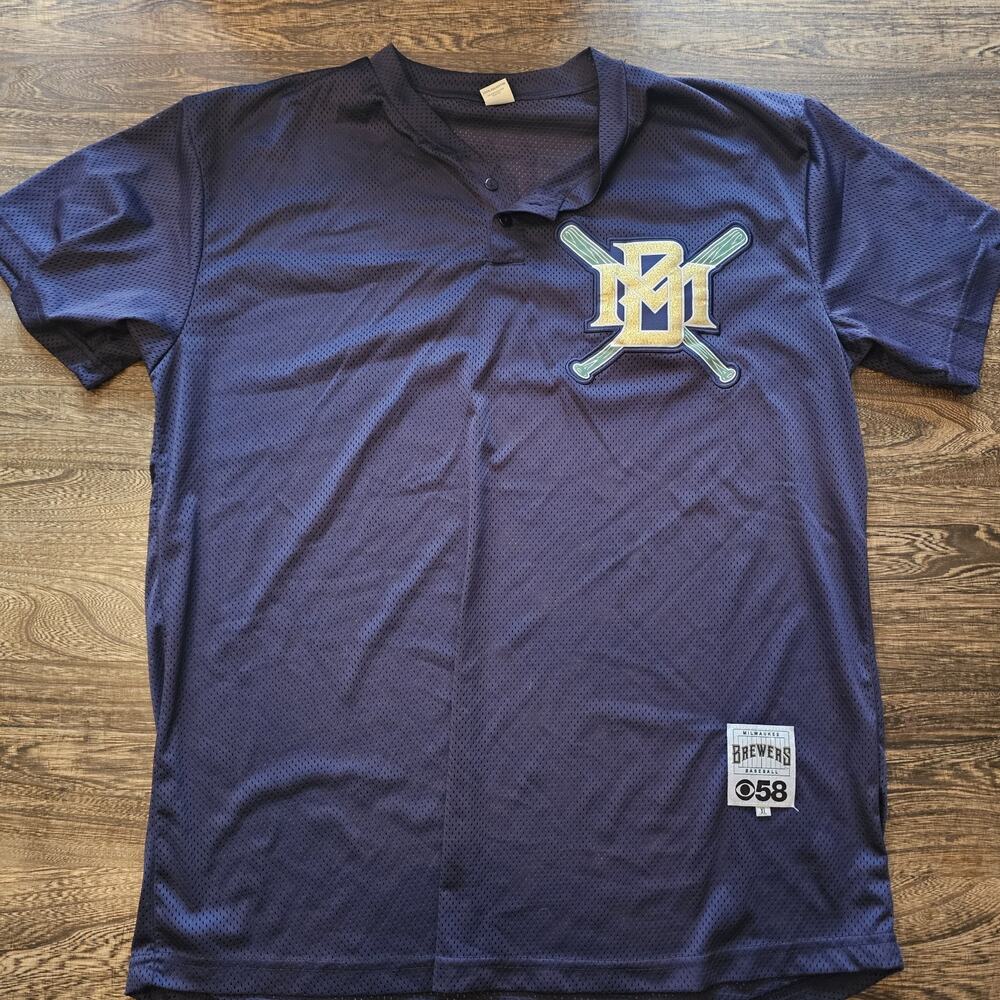 Milwaukee Brewers MLB Baseball 1990s Home Jersey XL SGA CBS 58